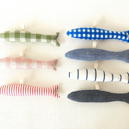 newカラー登場! 猫じゃらし用小魚(単品) コットン製 猫用おもちゃ