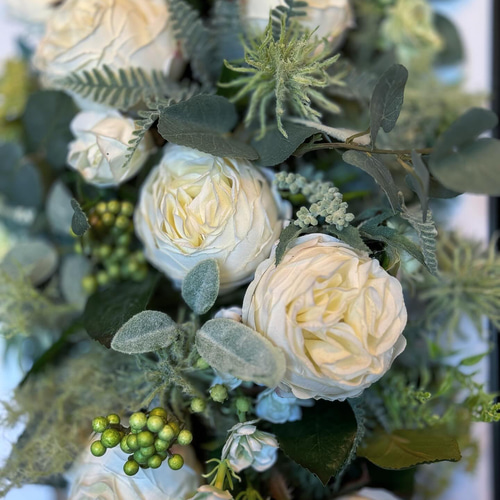 一点物】30×40cm 立体額縁フラワーアート 造花 縦横◎ 新築 開業祝い