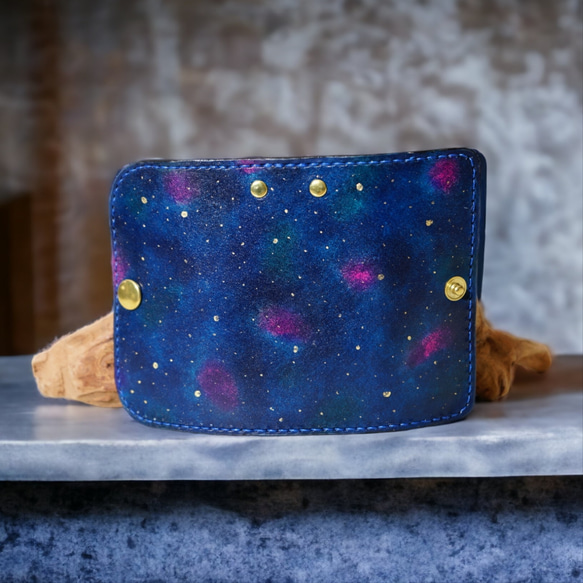 『星の銀河シリーズ』星のカケラ舞う銀河のキーケース  銀河キーケース  星キーケース レザーキーケース クリスマス 3枚目の画像