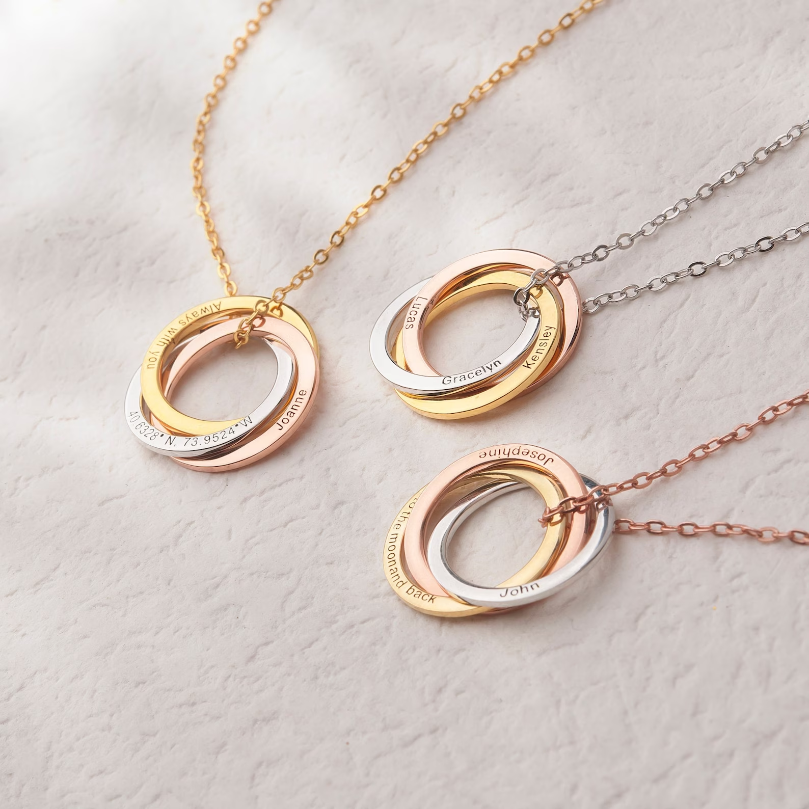 オーダーメイド 家族名入れネックレス 名前ネックレス  ネームネックレス カスタムネックレス 文字入れ 誕生日記念日