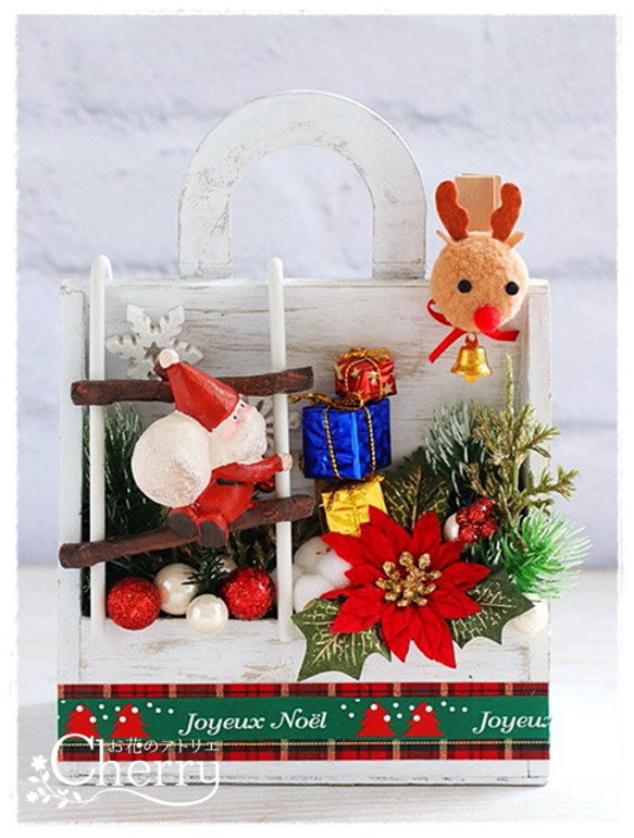 期間限定お値下げクリスマスリース ポインセチア サンタ トナカイ 期間限定お値下げクリスマスリース ポインセチア サンタ トナカイ