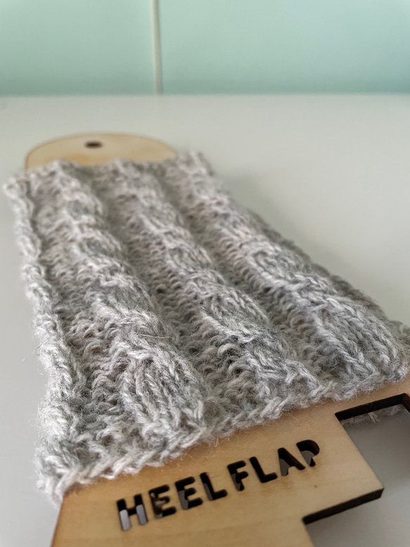 ラトビア産毛糸で暖か⌘ウール100%のレッグウォーマー⌘ 2枚目の画像