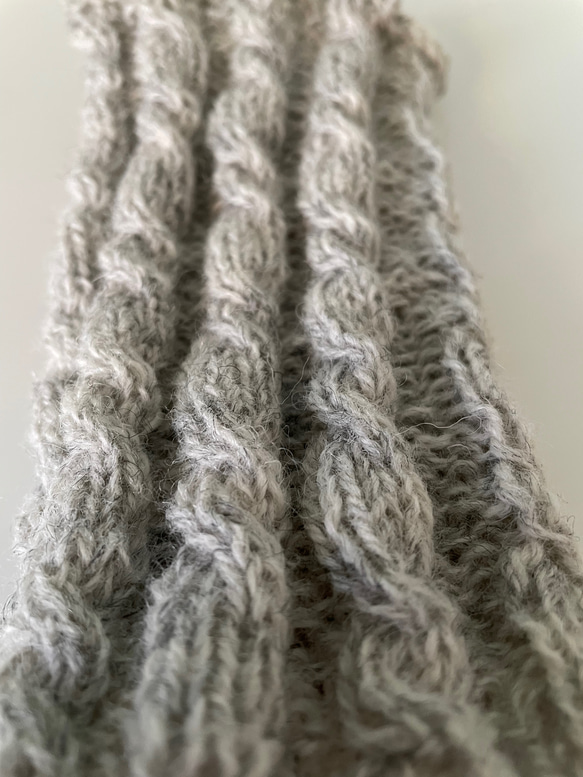 ラトビア産毛糸で暖か⌘ウール100%のレッグウォーマー⌘ 5枚目の画像
