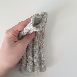 ラトビア産毛糸で暖か⌘ウール100%のレッグウォーマー⌘ 3枚目の画像