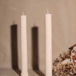 Ribbed Slim pillar Candle リブ　スリム　ピラーキャンドル 1枚目の画像