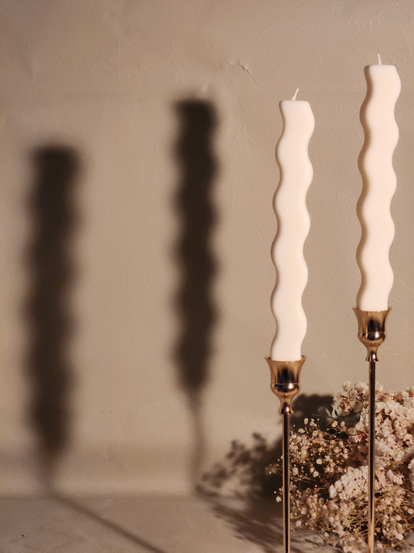 Wavy Taper Candle ウェーブ テーパーキャンドル キャンドル・キャンドルホルダー Sha la la CANDLE 通販