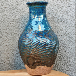 青緑の一輪挿し 一輪挿し・花瓶・花器 cobo-陶樹(to-ju) 通販