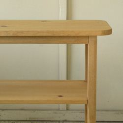 コンソールテーブル003 60×75×27 送料無料　無垢丸脚テーパード玄関モミの木 6枚目の画像