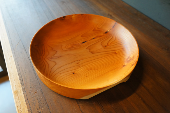 【木　皿　木製　食器　カレー皿】＃173　イチイ 1枚目の画像