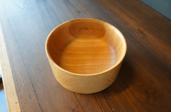【木　皿　木製　食器　カレー皿】＃174　トチ 1枚目の画像