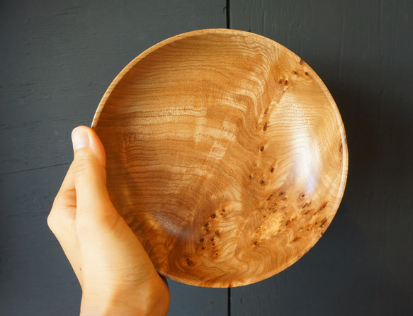 【木　皿　木製　食器　カレー皿】＃175　ニレ 3枚目の画像