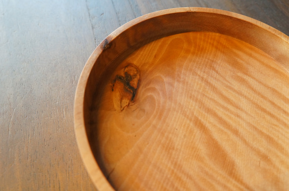 【木　皿　木製　食器　カレー皿】＃177　ツバキ 3枚目の画像