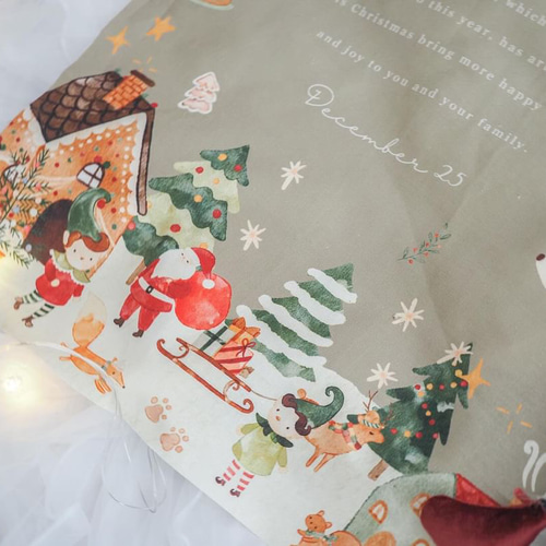 再入荷 〗cotton & linen クリスマス タペストリー 北欧 45 × 70 cm