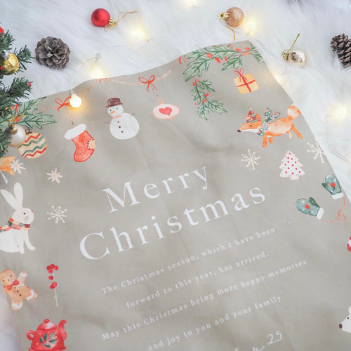 再入荷 〗cotton & linen クリスマス タペストリー 北欧 45 × 70 cm