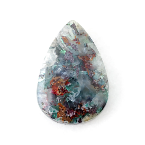 鮮やかインクルージョン】コッパークリソコラインカルセドニー 14.0ct | まるむ商会