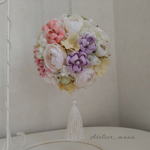 ブーケ　和装　アーティシャルフラワー　造花　前撮り 和装ブーケ 和ブーケ 白無垢 色打掛 ウェディングブーケ 前撮り