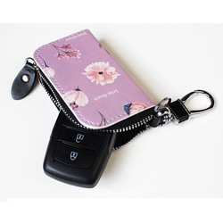 スマートキーケース レディース メンズ お姫様 プリンセス 花のドレス フラワー 花 三つ折り ic_smk114 3枚目の画像