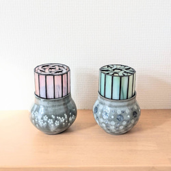 熊本県伝統工芸コラボ作品　「花灯り」LEDセンサーライト置き型 2枚目の画像