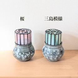 熊本県伝統工芸コラボ作品　「花灯り」LEDセンサーライト置き型 3枚目の画像