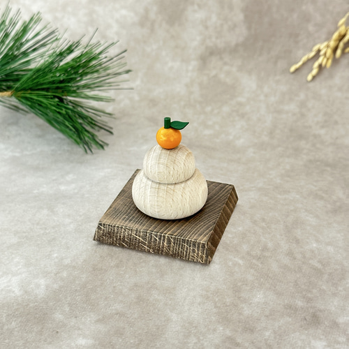 鏡餅 木製 かがみもち ミニサイズ 無垢材 お正月 その他インテリア雑貨