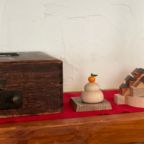 鏡餅 木製 かがみもち ミニサイズ 無垢材 お正月 その他インテリア雑貨