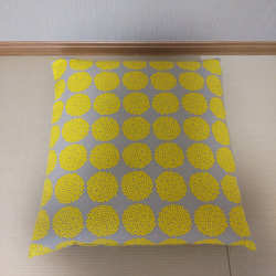 座布団カバー リーフ柄 くすみグレー その他インテリア雑貨 はな☆送料