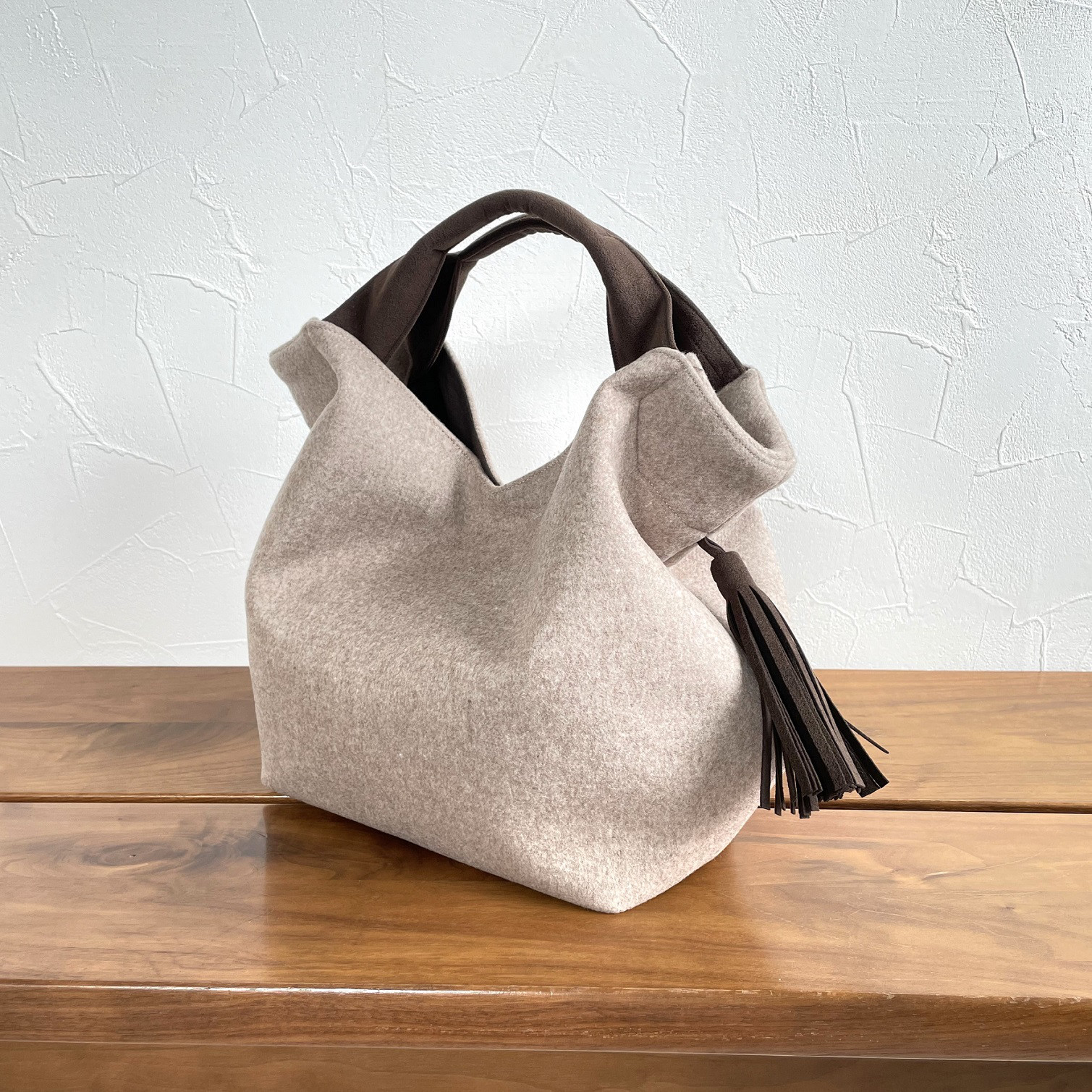【受注製作】ポチャくしゅトート－ItalianWool_Light brown－