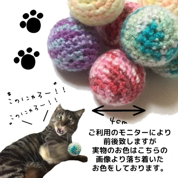 マタタビ入りカシャカシャボール2玉入り 猫のおもちゃ 4枚目の画像