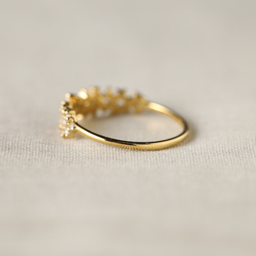 プラチナ✨メレダイヤ0.53ct✨Ｖ字リング✨キラキラ❣️ K18・プラチナ〉sparkleメレダイヤモンドリング<VR097> 指輪・リング