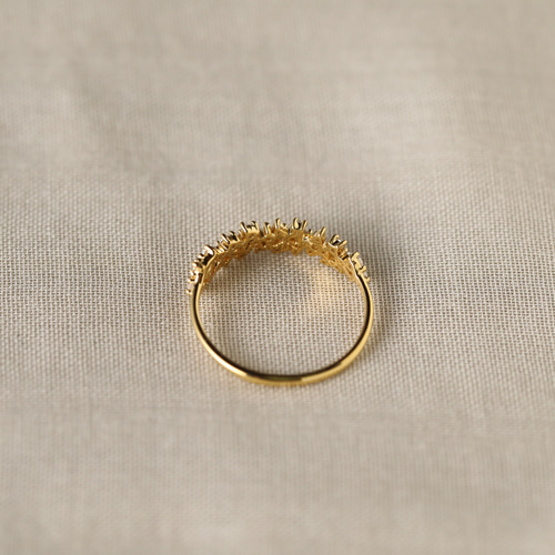 キラキラ❗️１ct✨ダイヤモンド✨ゴールド✨リング✨約12号✨指輪 K18・プラチナ〉sparkleメレダイヤモンドリング<VR097> 指輪
