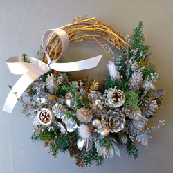 ポインセチアの華やかクリスマスリースL ナチュラルスクリスマス2025