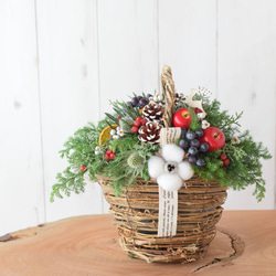 年末ギフトや自分ご褒美に♪生の贅沢クリスマスバスケット＊フレッシュからドライに変化＊Creema限定＊ 3枚目の画像