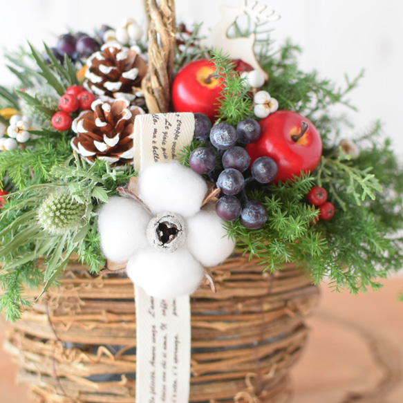 年末ギフトや自分ご褒美に♪生の贅沢クリスマスバスケット＊フレッシュからドライに変化＊Creema限定＊ 8枚目の画像