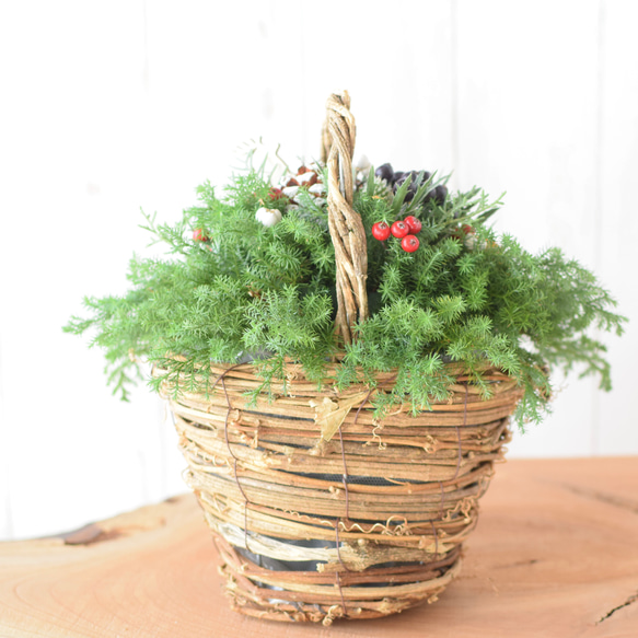 年末ギフトや自分ご褒美に♪生の贅沢クリスマスバスケット＊フレッシュからドライに変化＊Creema限定＊ 6枚目の画像