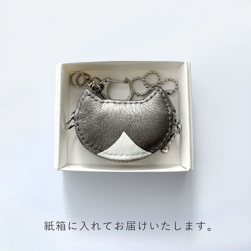 高い信頼 厚い信頼 猫型コインケース 36サバトラ白/グレーメタ白（金具シルバー 小物