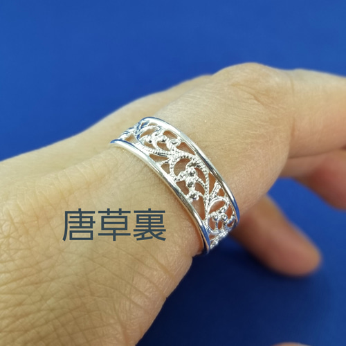 人気絶頂 ルビーの透かしシルバーリング（15号 指輪・リング 19.5号） アクセサリー