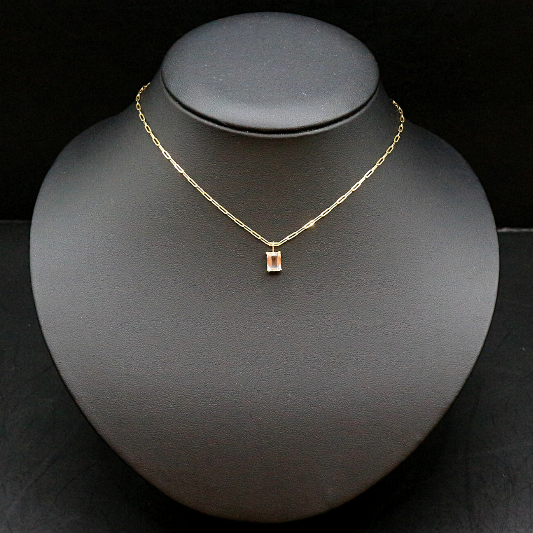 AG-K18-42　天然石 K18 ペンダント トップ ホワイトトパーズ