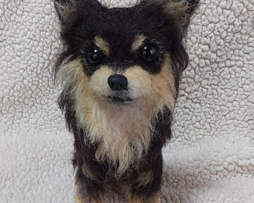 羊毛フェルト犬 チワワ お座り チワワ（お座りポーズ） 羊毛フェルト コーギー大好きママ 通販