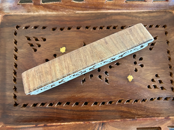 インド 木版 ハンド ブロック スタンプ プリント ボーダー 3枚目の画像