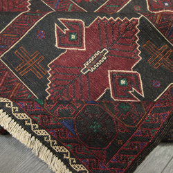 幾何学　ボタニカル　アフガニスタン　手織りオールドキリム　ヴィンテージ　トライバルラグ　134x175cm 　#58 6枚目の画像