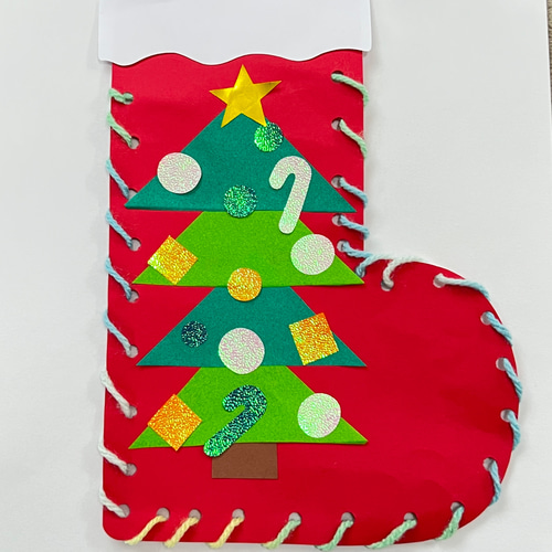 クリスマス ブーツ バッグ 立体 製作キット 壁面 保育 高齢者