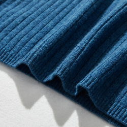 既美觀又實用的高領羊毛針織品 孔雀藍 231112-1 第8張的照片