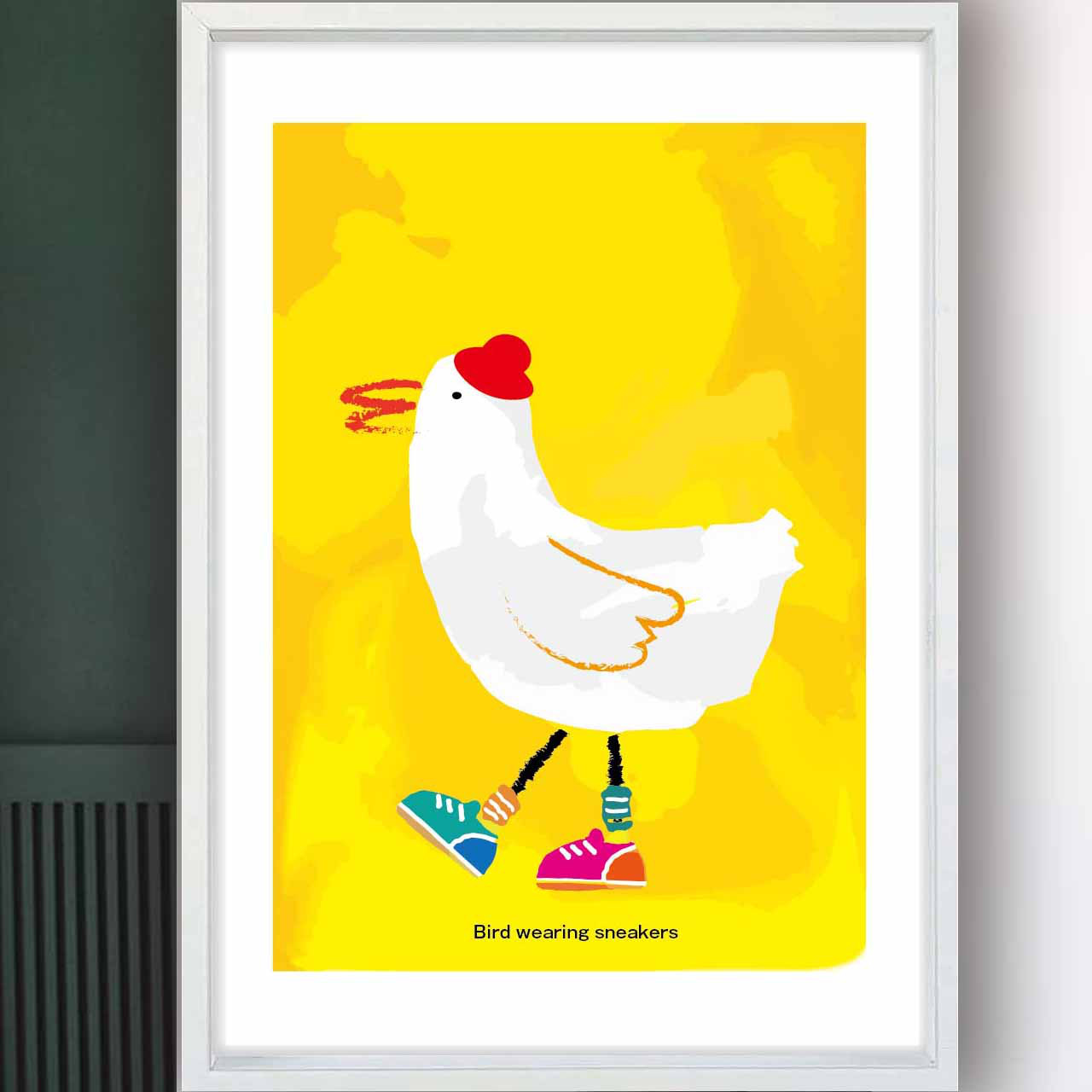 スニーカー　鳥　送料無料イ　ラスト　ポスター　A4-A1　アートポスター　アート/sei/新着順検索　2104