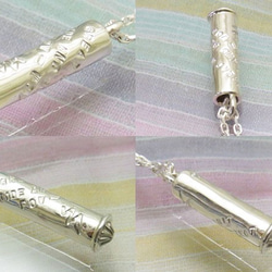 イーグル 刻印 ロングビーズ ペンダント 925【受注製作】アロマペンダントとしても・・　 atp22eagle 4枚目の画像
