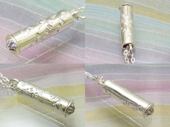イーグル 刻印 ロングビーズ ペンダント 925【受注製作】アロマペンダントとしても・・　 atp22eagle 4枚目の画像