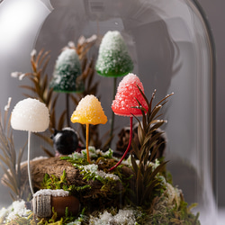 きのこの照明　ホワイト・クリスマス（森のかけら） 6枚目の画像