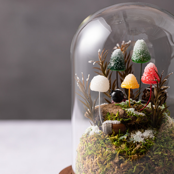 きのこの照明　ホワイト・クリスマス（森のかけら） 5枚目の画像