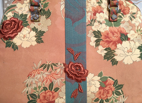 新かまぼこボストン　着物･牡丹躑躅薔薇に蝶 16枚目の画像