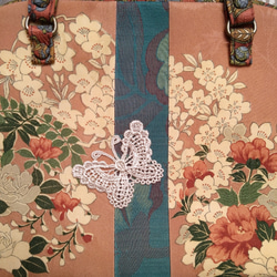 新かまぼこボストン　着物･牡丹躑躅薔薇に蝶 13枚目の画像