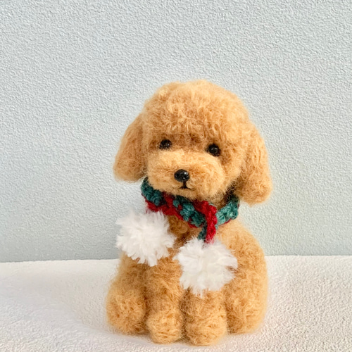 いつでもいっしょ♪ ふわふわ羊毛フェルトの大きなトイプードル